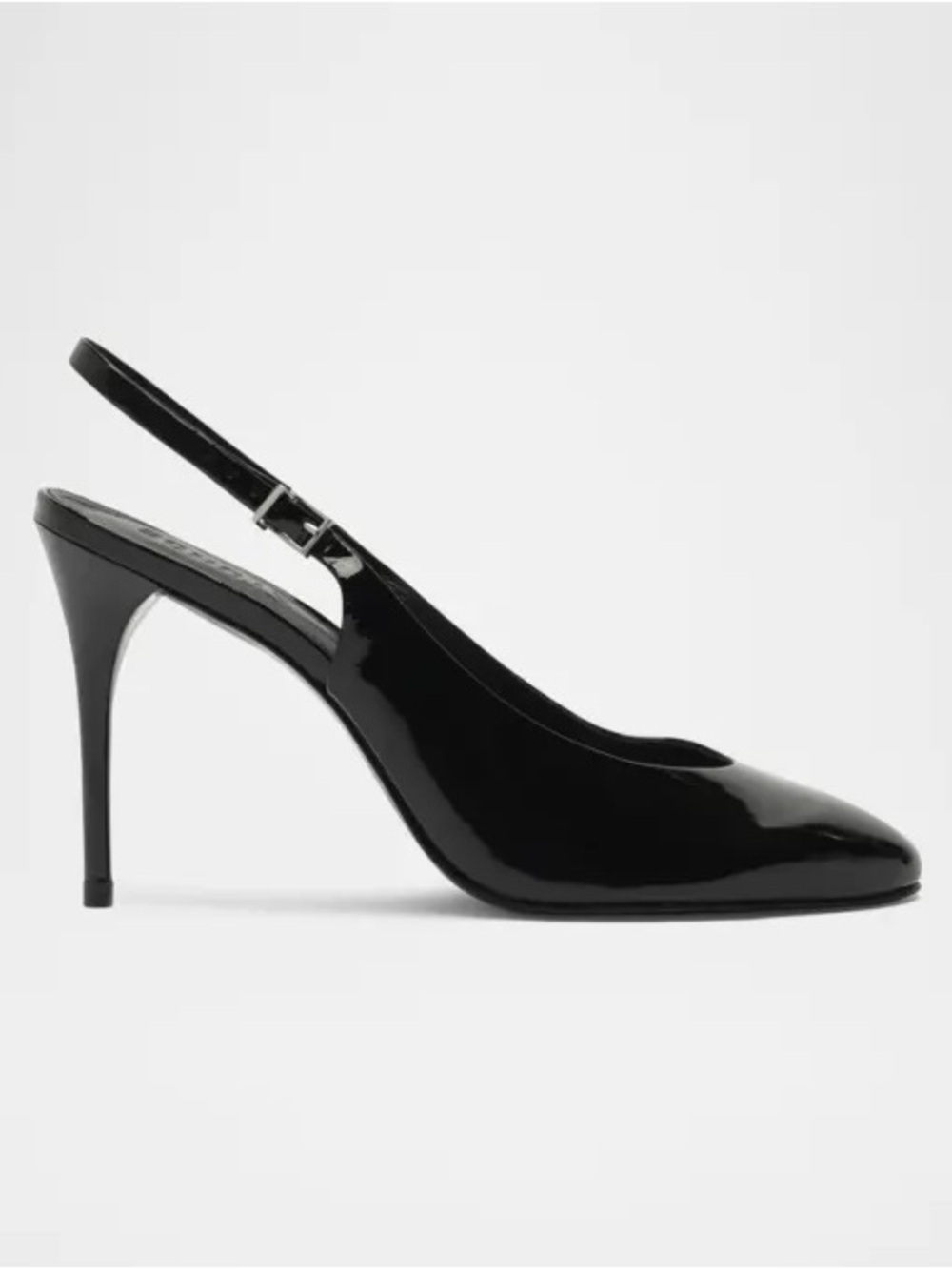 Schutz Geraldine Slingback Round Toe Black Patent Leather Pumps Sz 11